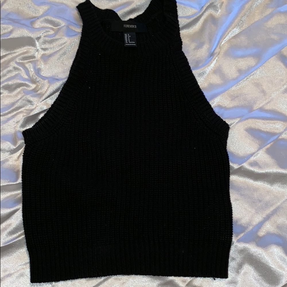 Black halter top